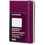 Moleskine 2016 Weekly Notebook, 12M, Pocket, Mauve Purple, Hard Cover (3.5 x 5.5)