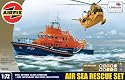 Airfix RNLI Lifeboats A98668 1:72 Scale RNLI Severn Class Lifeboat and RAF Westland Sea King Helicopter Air Sea Rescue Gift Set with Paints, Glue and Brushes