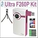 PURE Digital Flip Video Ultra Series F260 - Camcorder - flash card - pink