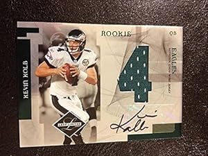 Kevin Kolb Cardinals Eagles 2007 Leaf Limited Rookie RC Jersey Auto #d/25 ! - NFL Autographed Rookie Cards