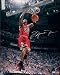 Michael Jordan Autographed/Hand Signed Chicago Bulls 16 x 20 Two Handed Dunk Photo (Unframed)