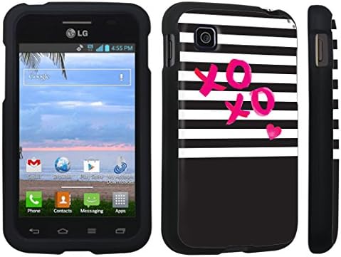 DuroCase ® LG Optimus Dynamic II L39C Hard Case Black - (XOXO Love)