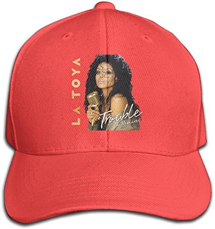 Unisex Hats La Toya Jackson Red Flat Peak Snapback Cap