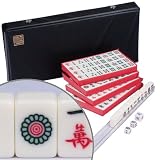 Chinese Mahjong White Tile Travel Set