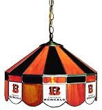 Imperial Cincinnati Bengals Licensed 16-Inch Diameter Stained Glass Pub Light
