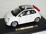 Produkt-Bild: FIAT 500C 500 C CABRIO WEISS 1/24 BBURAGO BURAGO MODELLAUTO MODELL AUTO