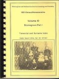1851 Census Worcestershire. Vol.10, Bromsgrove. Pt.1, Transcript and surname index, Public Record Office ref. HO 107/2047