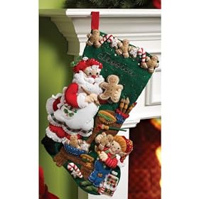 Bucilla(R) 18 Inch Felt Applique Kit - Christmas Cookies Stocking