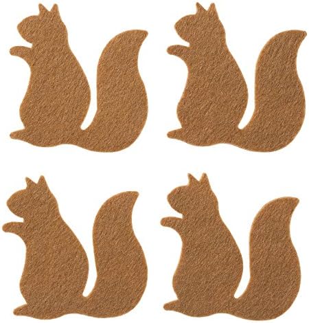 Feltfriend 25 Pieces Squirrel Shaped Die Cut Felt (Light Brown - FS302-M63)