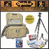 Opteka's Traveler's Kit by Opteka Package Inlcudes Excursion Series C900 Full-Size Waterproof Canvas Bag, FTR56 54-Inch Heavy Duty Tripod, 16GB SD memory card and Much More!