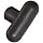 DimcoGray Black Thermoplastic T-Handle Wing Knob Female, Brass Insert 3/8-16" Thread x 1/2" Depth, 2-1/4" Diameter x 1-7/16" Height x 5/8" Hub Dia x 3/4" Hub Length (Pack of 10)