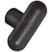 DimcoGray Black Thermoplastic T-Handle Wing Knob Female, Brass Insert 3/8-16" Thread x 1/2" Depth, 2-1/4" Diameter x 1-7/16" Height x 5/8" Hub Dia x 3/4" Hub Length (Pack of 10)