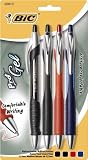 BIC Pro+ Gel Pen .7mm, Assorted, 4-Count Package (Pack of 6)