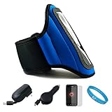 Blue Durable Moisture Resistant Neoprene Protective Exercise Workout Armban ....