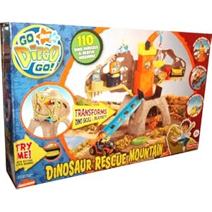 Nick Jr. Go Diege Go! Dinosaur Rescue Mountain Playset with Dino Skull Rescue Base, Diego... by 