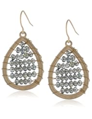 Kenneth Cole New York "Woven" Woven Faceted Bead Teardrop Earrings