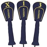 Michigan Wolverines Navy Blue Three-Pack Golf Club Headcovers