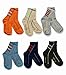 TeeHee Little Boys Cotton Fashion Fun Crew Socks 6 Pair Pack (6-8 Years, Multi Sports Stripe)