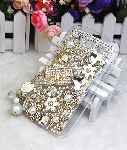 Handmade Luxury Bling Hard Back Case Cover for Samsung Galaxy Grand Duos I9080 I9082 Phone (Rhinestones Bag Full Bling)