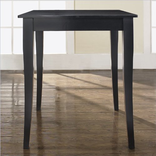 Crosley Furniture Cabriole Leg Pub,Dining Table in Black Finish