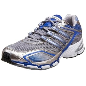 adidas Men’s Supernova Glide Running Shoe,White/Dk Steel/Red,8.5 M