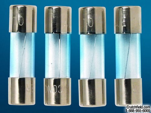 Scosche Platinum-Plated AGU Glass Fuses 4-pack 20-amp