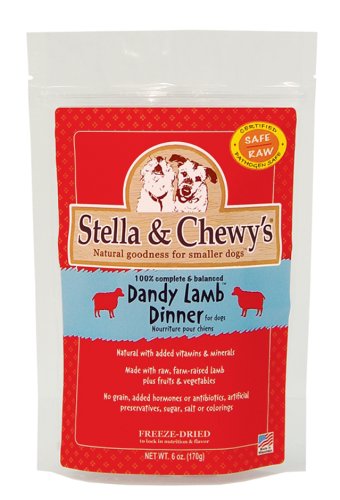 Stella & Chewy's Freeze Dried Dog Food for Adult Dogs, Lamb Patties, 32 Count, 16 Ounce Bag