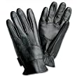 Solid Genuine Black Leather Motorcycle Driving Hand Gloves