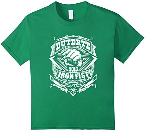Kids DU30 T-Shirt - Duterte for president shirt 4 Kelly Green