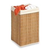 Honey-Can-Do HMP-01620 Square Wicker Hamper Clothing Organizer Bamboo