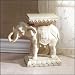 White Elephant Statue Sculpture Plant Stand Table Shelf