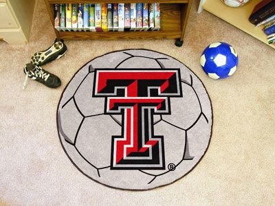 Buy Texas Tech Red Raiders NCAA Soccer Ball Round Floor Mat (29) by Fan Mats