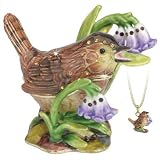 Hidden Treasures Trinket Box - Wren In Bluebells