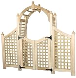 Victorian Garden Arbor with Diagonal Lattice