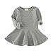 Weixinbuy Toddler Baby Girls Cotton Solid Long Sleeve Base Tutu Dress