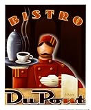 Bistro DuPont Food & Beverage Art Poster Print by Michael L. Kungl, 12x15