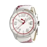PUMA Women's PU101822001 Race Cat 3-Hand-Date White Dial Watch