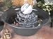 Tabletop Fountain with Spinning Marble Feature and Black Plastic Bowl and Flow Control