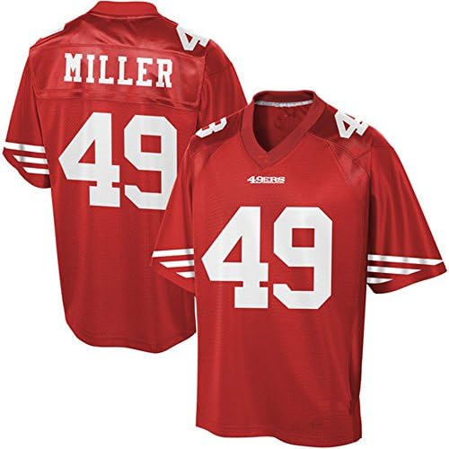 MStanley Mens Player Game Jerseys San Francisco 49ers #49 Bruce Miller Red Sports fans jersey