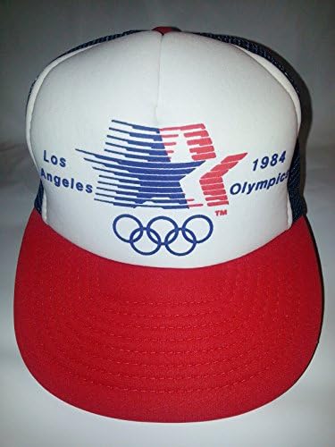 1984 USA Olympics Mesh & Foam Trucker Hat Los Angeles Cap, Adjustable