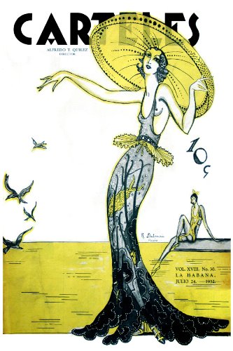 11"x 14" Poster. Carteles Magazine Nouveau Cover Poster. Decor with Unusual images. Great Cuban Room art Decoration.