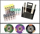 IMAGE OF 1000 King's Casino Acrylic Poker Chip Set with Free WPT Rule Book. 14 Gram Heavy Weighted Poker Chips.