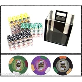 1000 King’s Casino Acrylic Poker Chip Set with Free WPT Rule Book. 14 Gram Heavy Weighted Poker Chips.