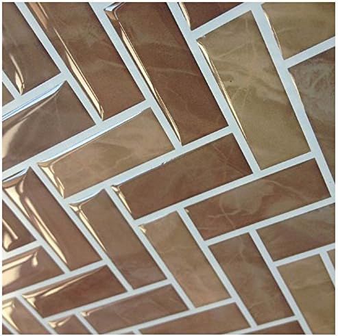 Tilewoo Sticker Self Adhesive 3d Pu Kitchen &amp; Bathroom Peel and Stick Tile Wall Tiles (Pack of 4)