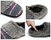 HomeTop Women's Faux Cashmere Knitted & Faux Fur Lined Slip-On Memory Foam Clog Slippers Indoor/Outdoor