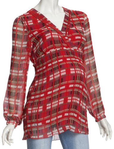 Esprit maternity Tunique long sleeves check G84305 Damen Umstandsmode/ Blusen, Gr. 40 (L), Preisvergleich