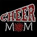 Iron on Hot Fix Rhinestone Motif Design Cheer Mom 2