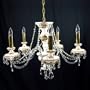 Preciosa Poeme 5 Light Opal and Crystal Chandelier