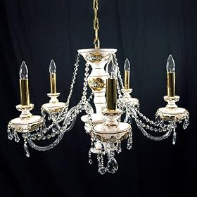 Preciosa Poeme 5 Light Opal and Crystal Chandelier by SmartBargains