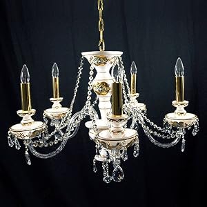 Preciosa Poeme 5 Light Opal and Crystal Chandelier by SmartBargains